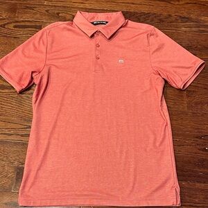 Men's Travis Mathew Light Red Polo Shirt size medium